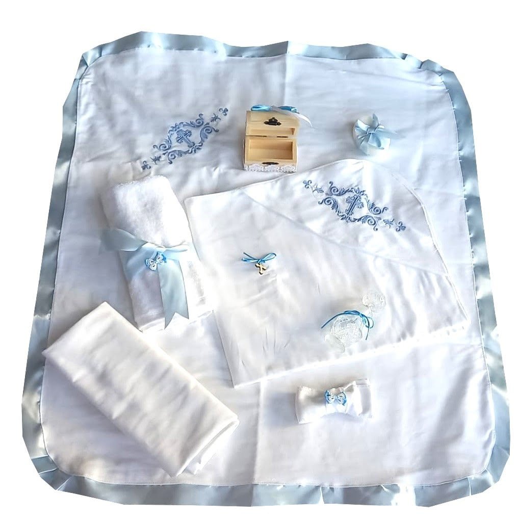 Complete baptismal kit MCF 9 pieces White