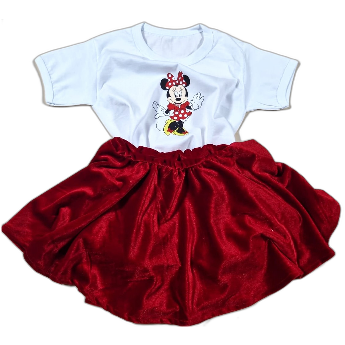 Minnie T-shirt and blue skirt set 2-9 years