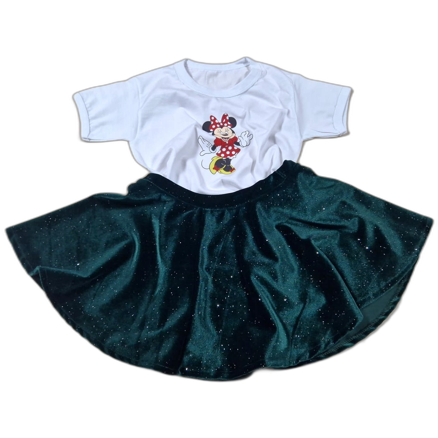 Minnie T-shirt and blue skirt set 2-9 years