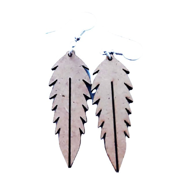 MCF Jasmin wood and silver earrings