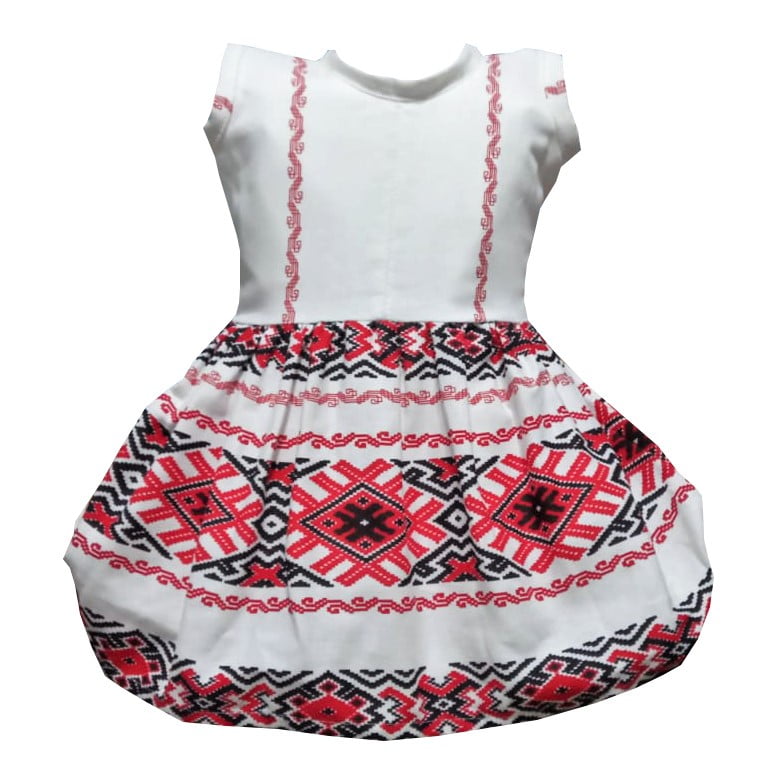 Rochie fete traditionala Oltenia multicolora de vara bumbac
