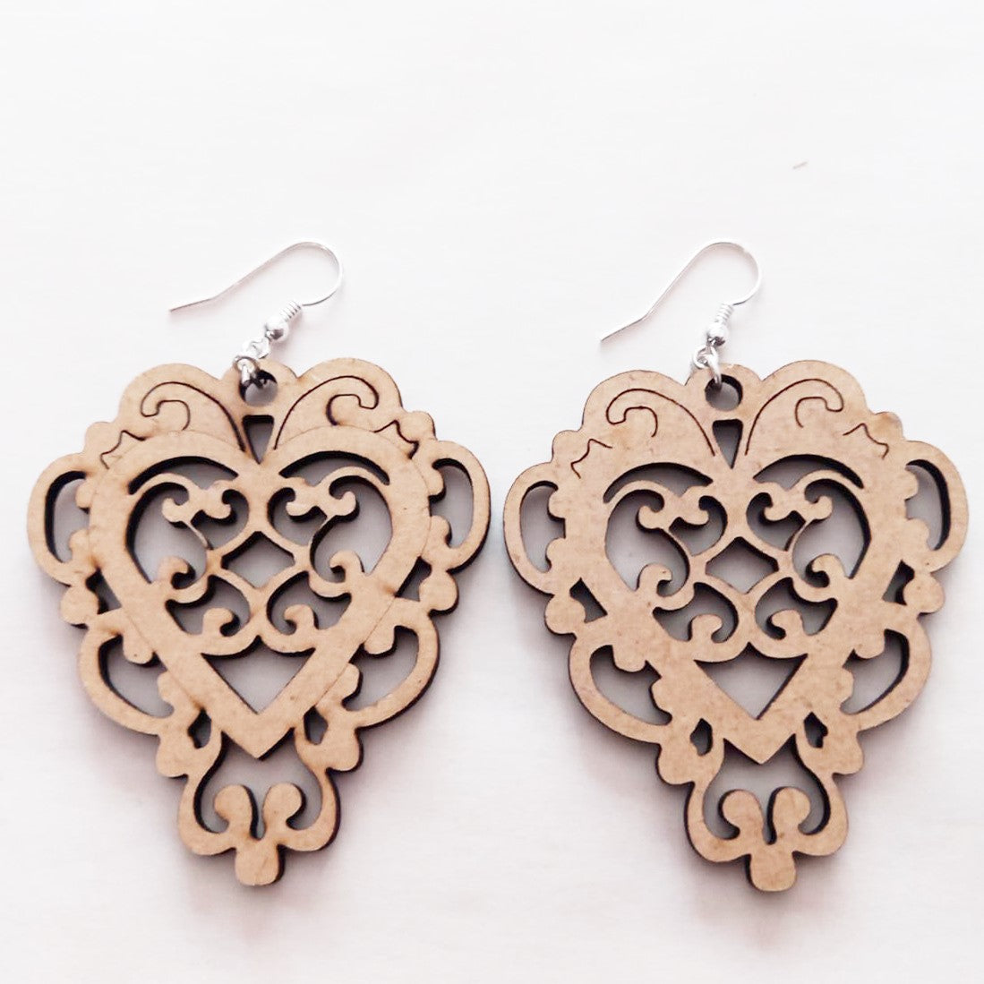 MCF Jasmin wood and silver earrings