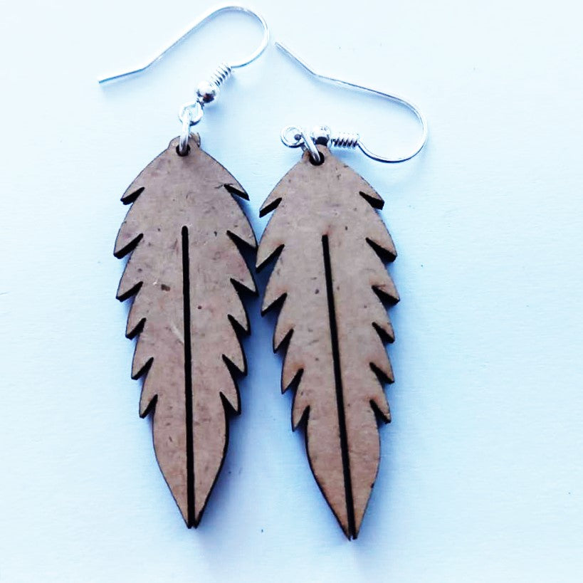 MCF Jasmin wood and silver earrings