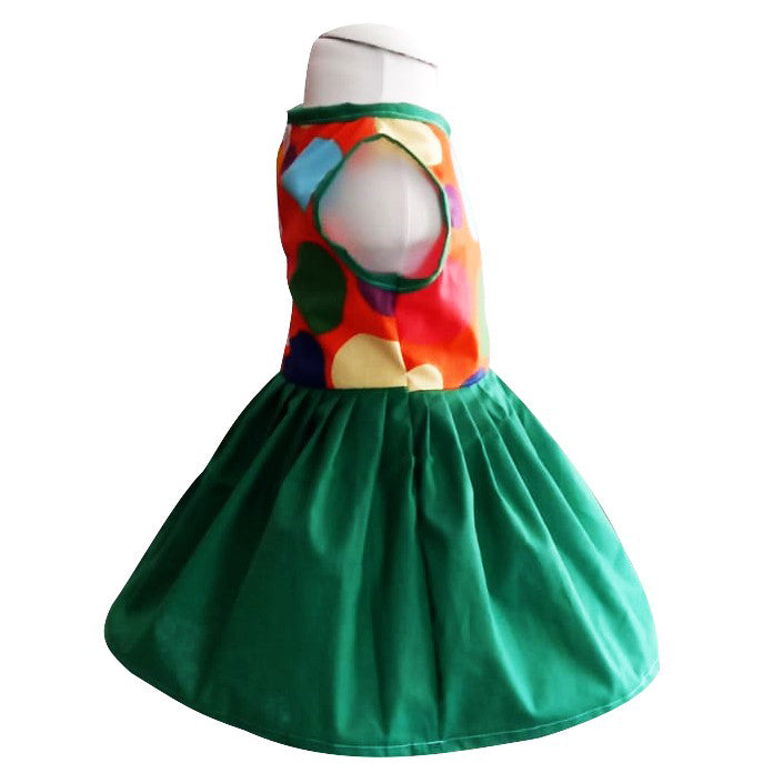 MCF Girls' Dress Petale de joy Multicolored Summer Cotton