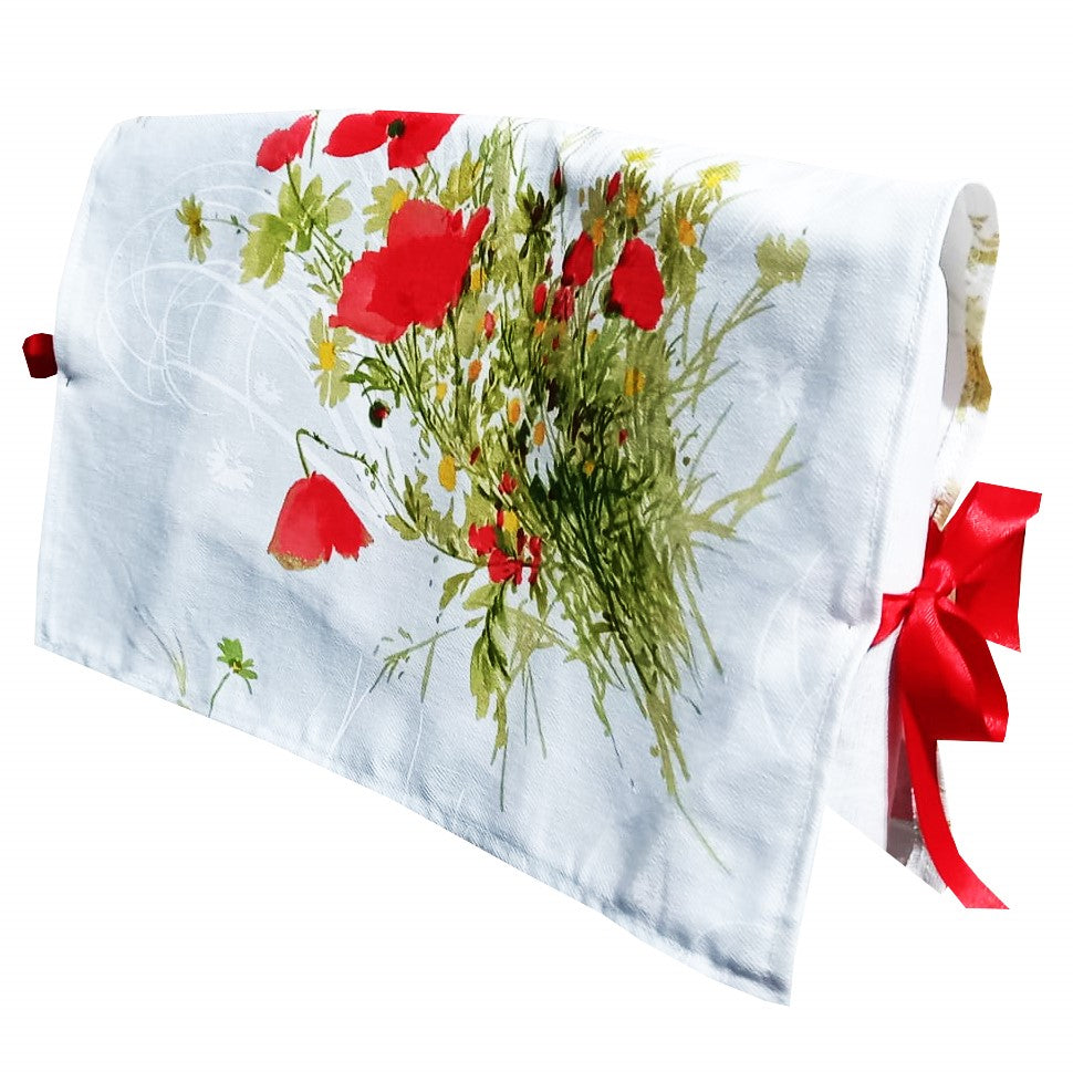 Huse pentru scaun – model Flori de Câmp, MCF, material textil de calitate