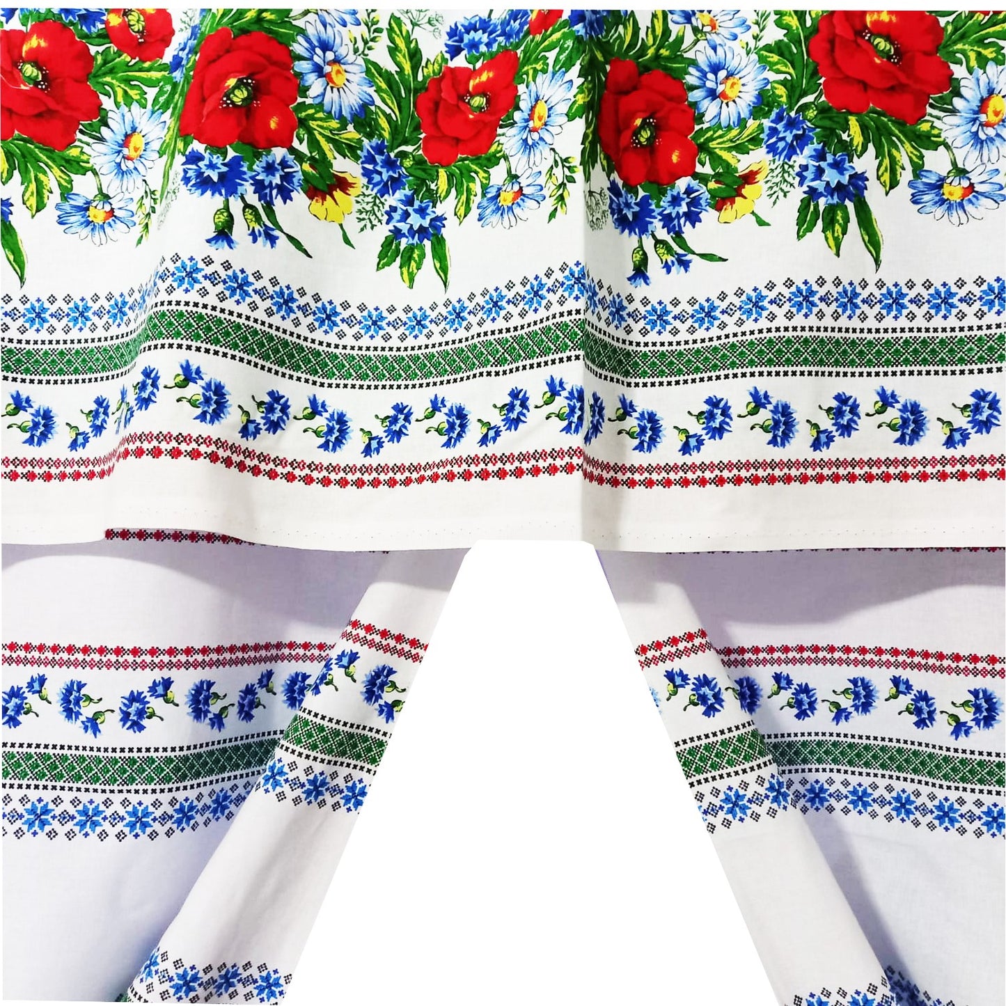 Perdea de bucătărie Crișana – bumbac 100%, MCF, 150x200 cm, model tradițional românesc