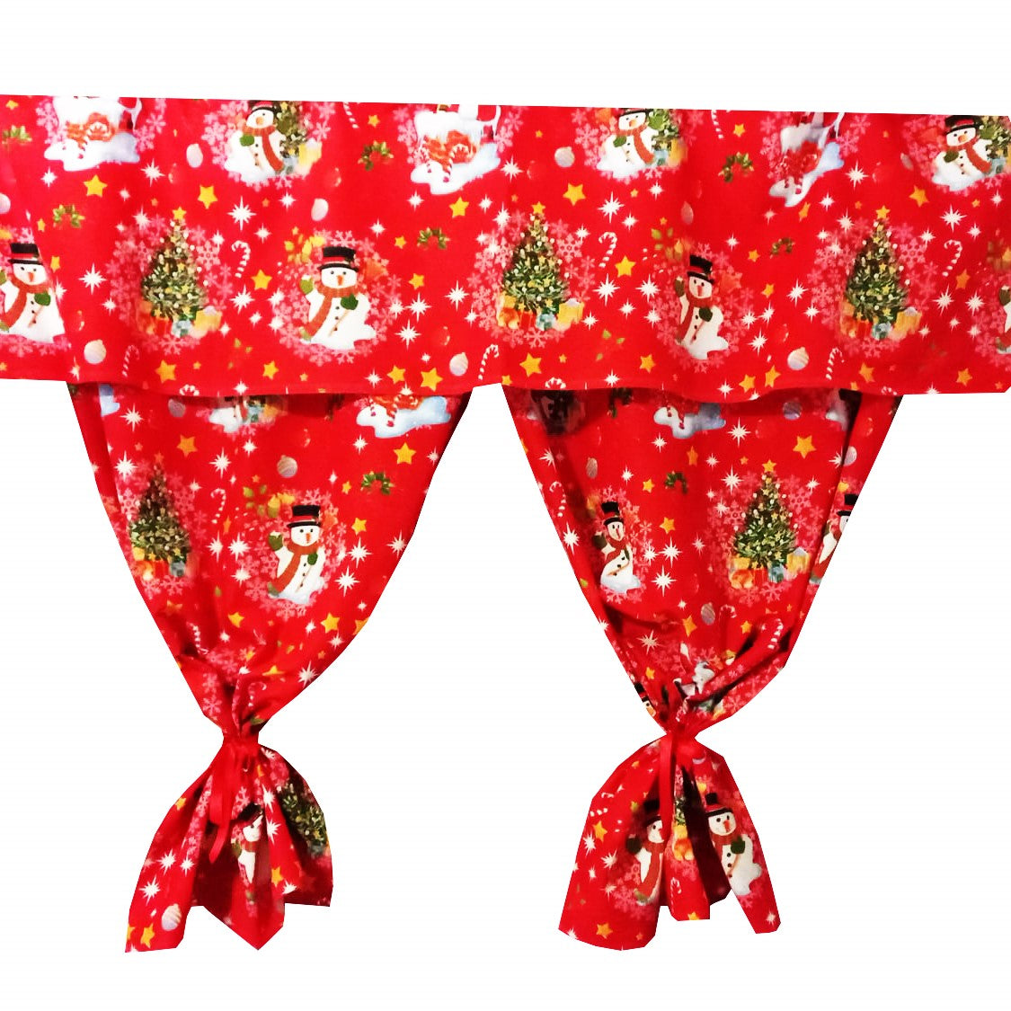 Perdea de bumbac om de zapada craciun MCF