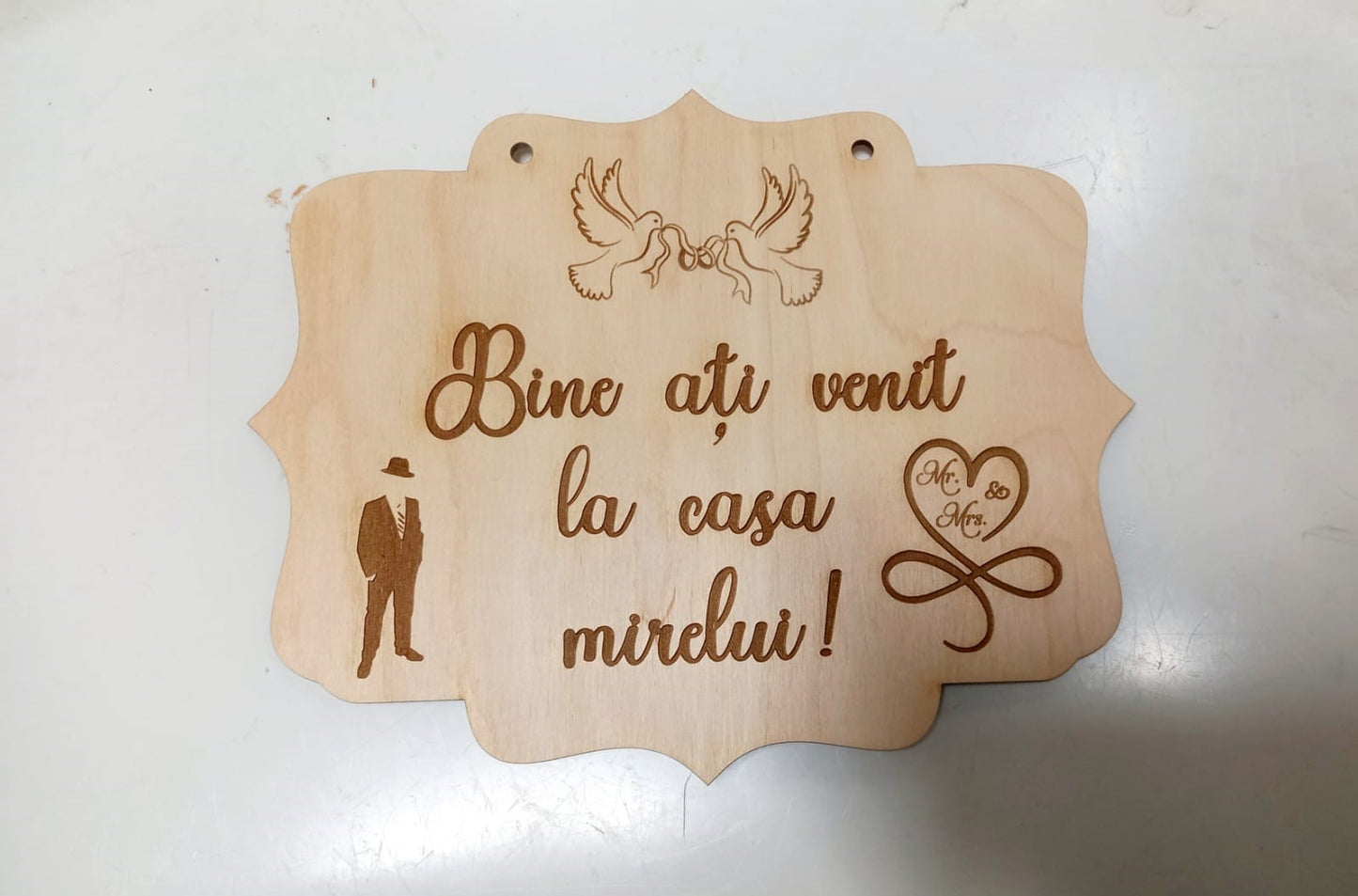 Tablita MCF Bun venit la casa miresei MDF