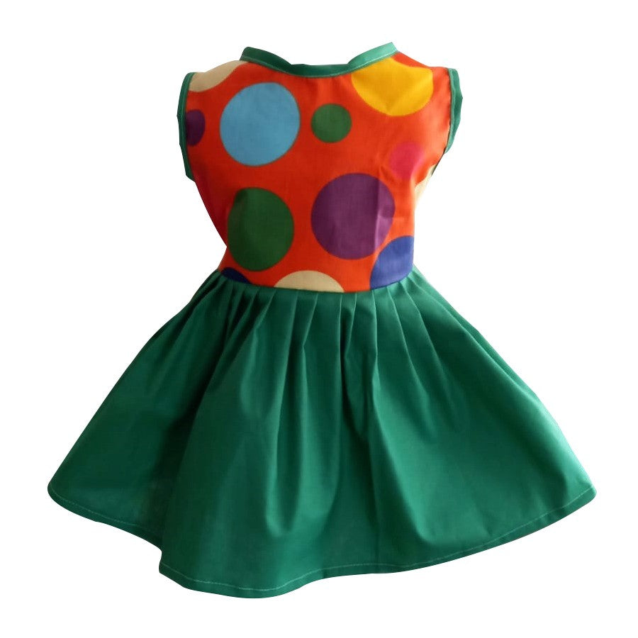 MCF Girls' Dress Petale de joy Multicolored Summer Cotton