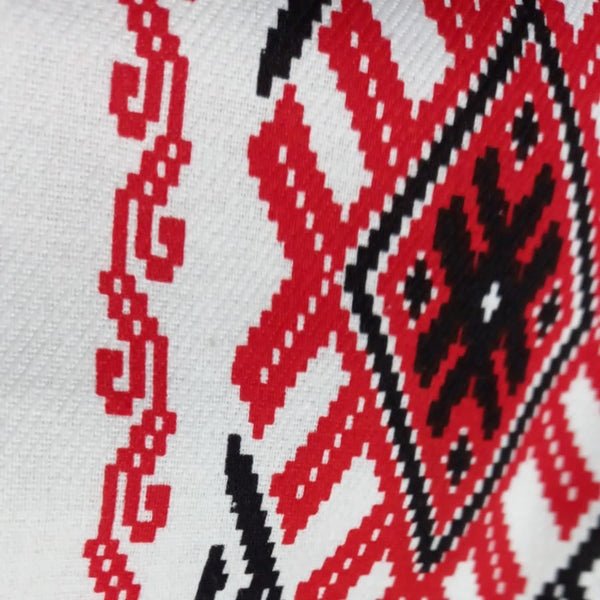 Față de masă decorativă tradițională Oltenia – bumbac 100%, MCF, model popular românesc - MCF România