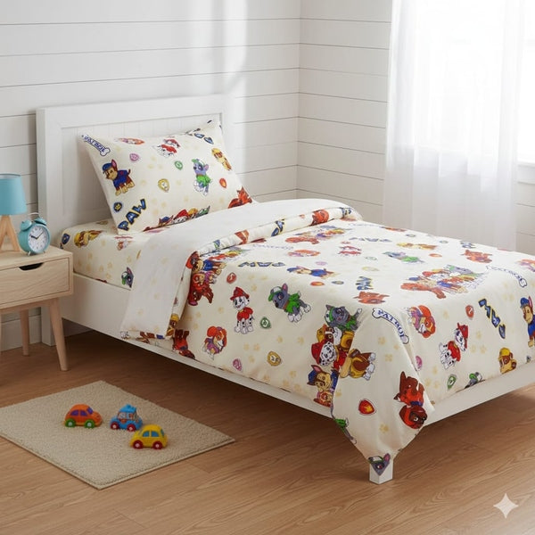 Lenjerie de pat pentru copii „Patrula Căţelușilor” – MCF, material textil de calitate - MCF România