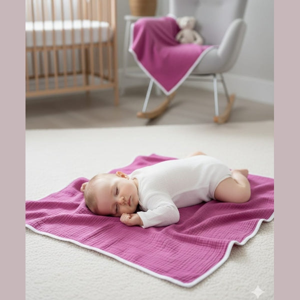 Păturică din Muselină Premium pentru Bebeluși, 100% Bumbac, 80x80 cm - MCF România