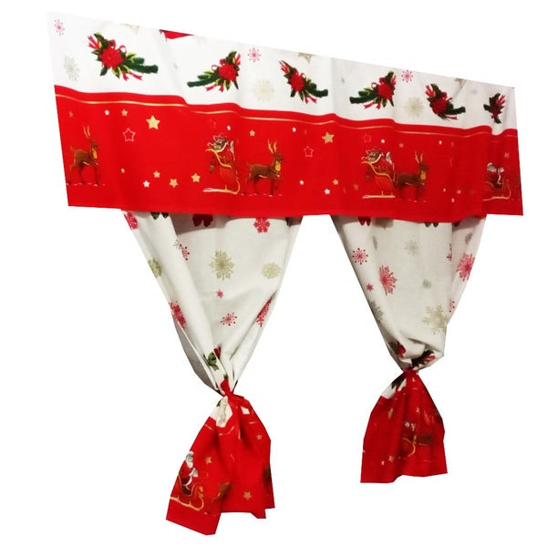 Perdea de bumbac fulgi de zapada si reni MCF - MCF România