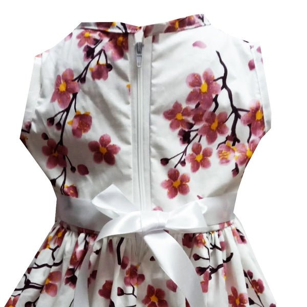 Rochie fete MCF Flori de cires bumbac multicolora - MCF România