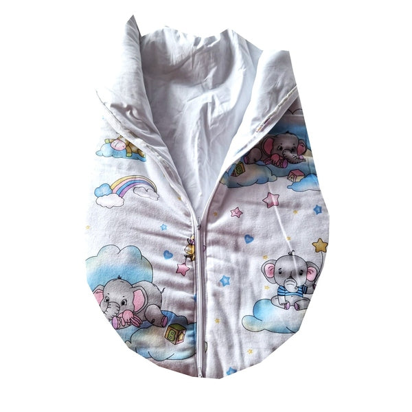 Sac de dormit din finet cu vatelină si bumbac satinat bebelusi - MCF România