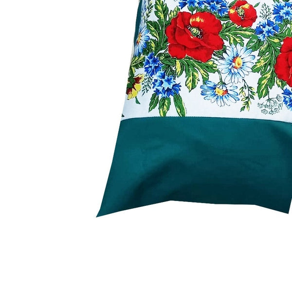 Set 2 fețe pernă verzi tradiționale Crișana - MCF - MCF România