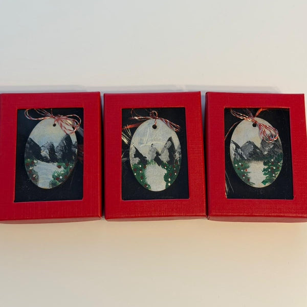 Set 5 mărțișoare tablou pictate manual pe lemn | MCF SRL - MCF România