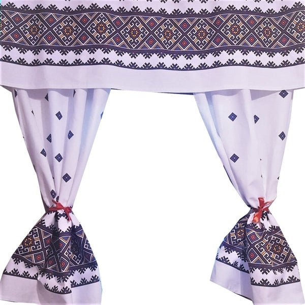 Set 8 piese Perdea fata de masa si 6 servete MCF Traditional Dobrogea - MCF România