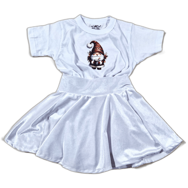 Set tricou Pitic și fustă catifea elastica - MCF România
