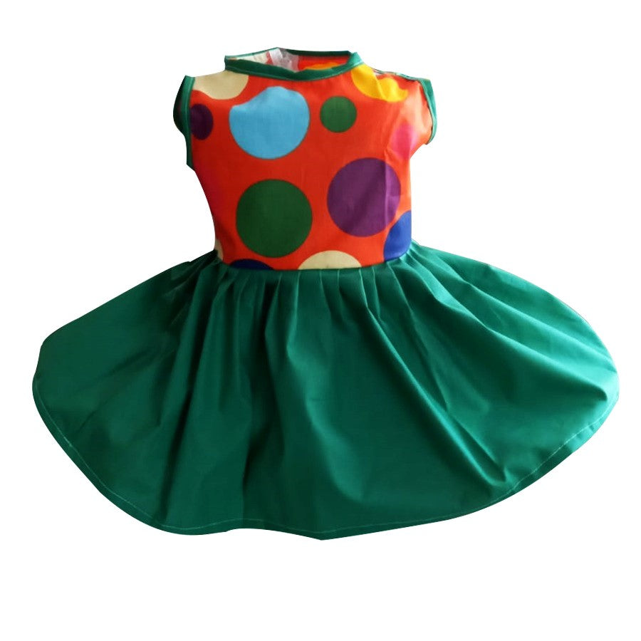 MCF Girls' Dress Petale de joy Multicolored Summer Cotton