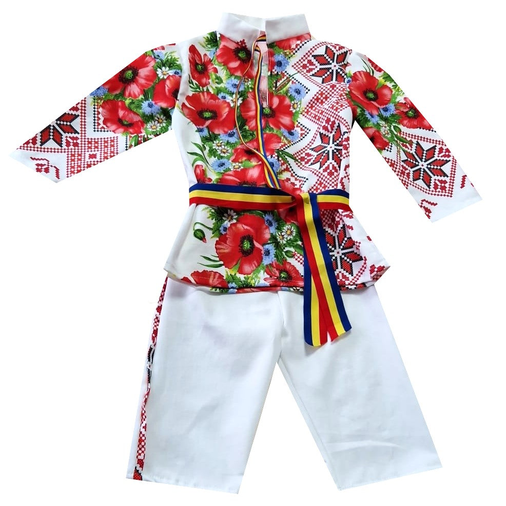 Traditional Transylvanian costume set 1-2 years