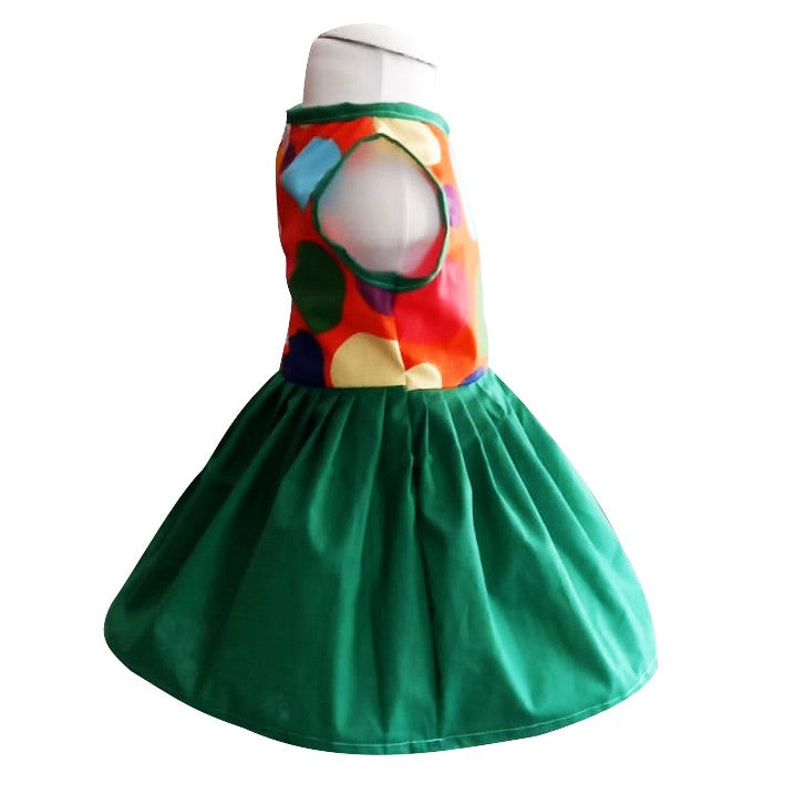MCF Girls' Dress Petale de joy Multicolored Summer Cotton