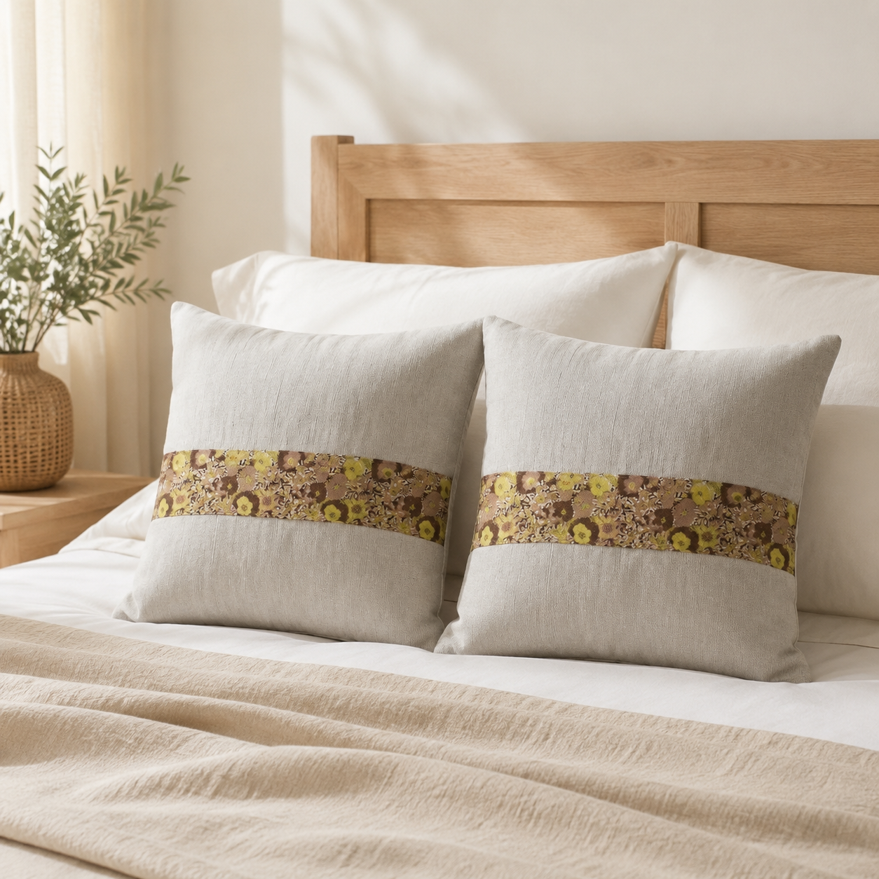 Set unicat 2 fețe de pernă decorative 40 × 40 cm – inserție jacard (Copie)