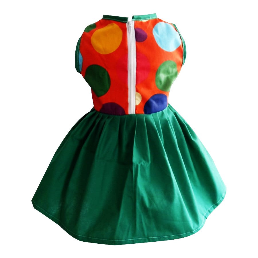 MCF Girls' Dress Petale de joy Multicolored Summer Cotton
