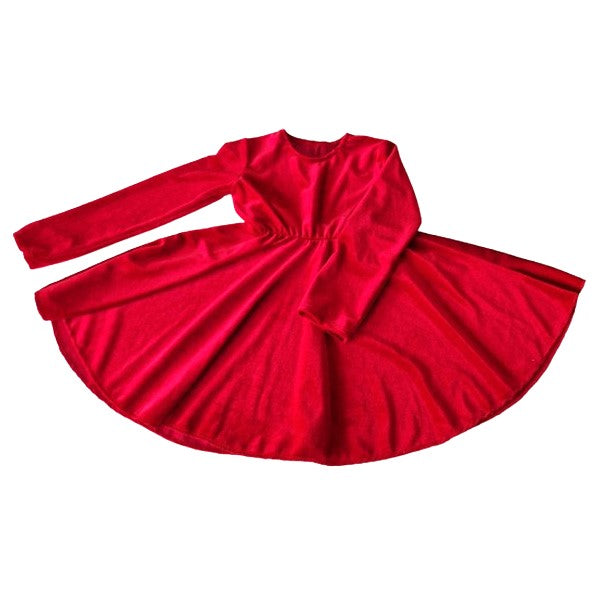 Velvet Princess Dress Emerald green velvet 5-6 years