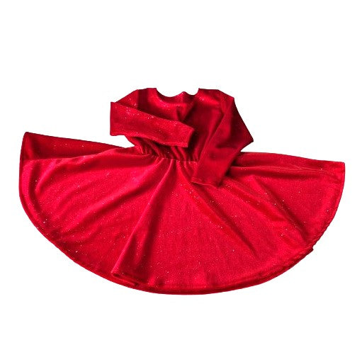 Velvet Princess Dress Emerald green velvet 5-6 years