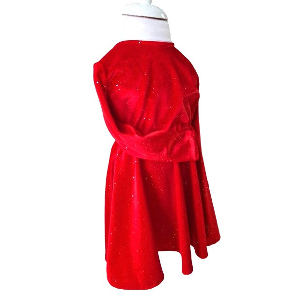 Velvet Princess Dress Emerald green velvet 5-6 years