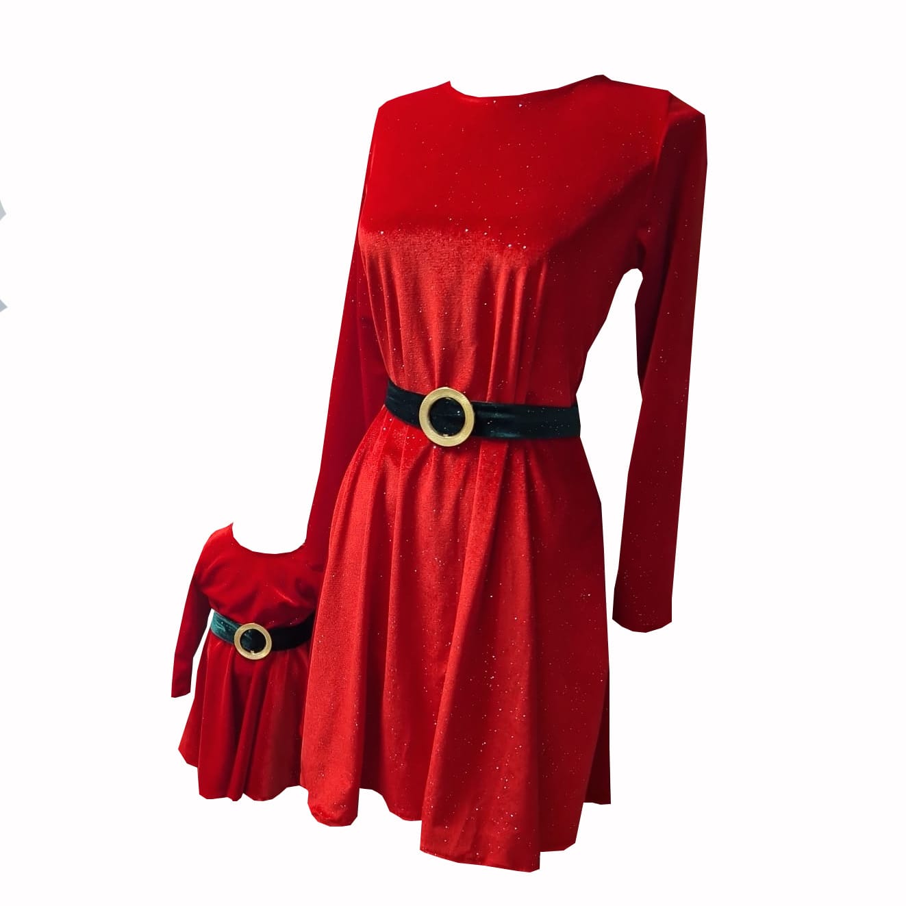Mother daughter set 1-6 years red