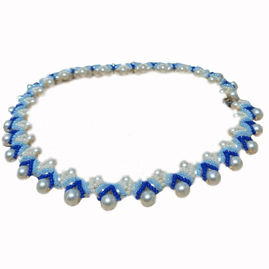 Colier handmade Perlat margele multicolore sticla