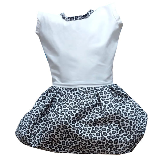 Rochie din bumbac multicolora de vara imprimeu dalmatian MCF