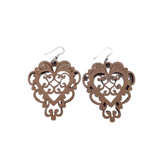MCF Jasmin wood and silver earrings