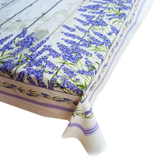 Fata de masa bumbac decorativa cu Flori de lavanda