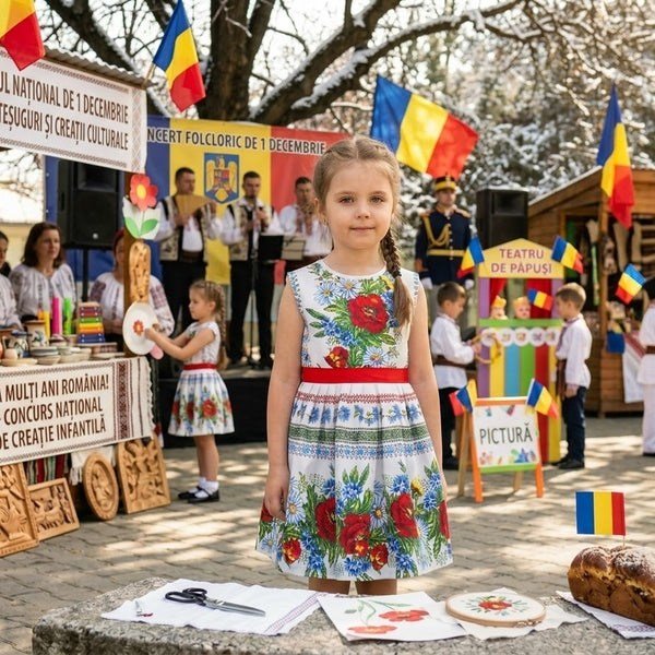 Rochie tradițională pentru fete Crișana