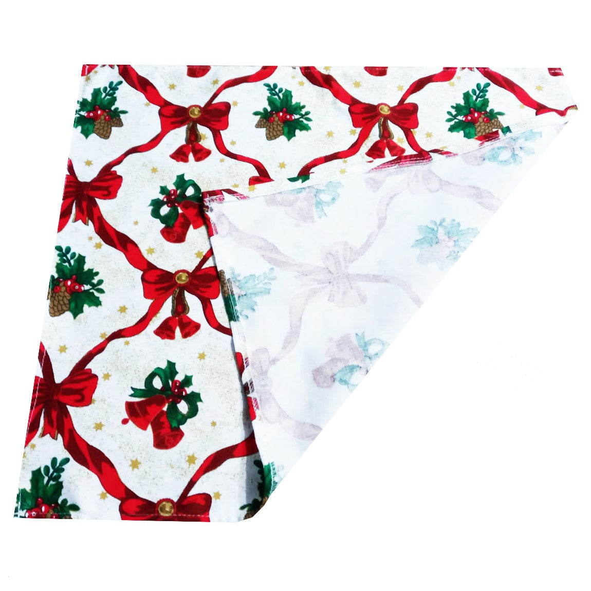 Șervet decorativ Crăciun – clopoței și conuri de brad, bumbac 100% – MCF