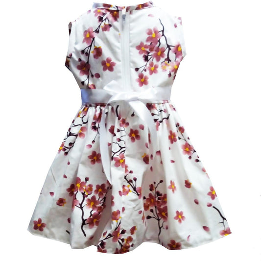 Rochie fete MCF Flori de cires bumbac multicolora