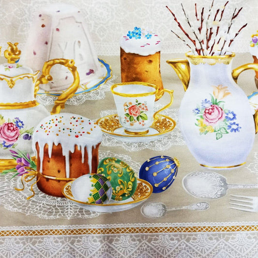 Fata de masa bumbac decorativa  Oua de Paste