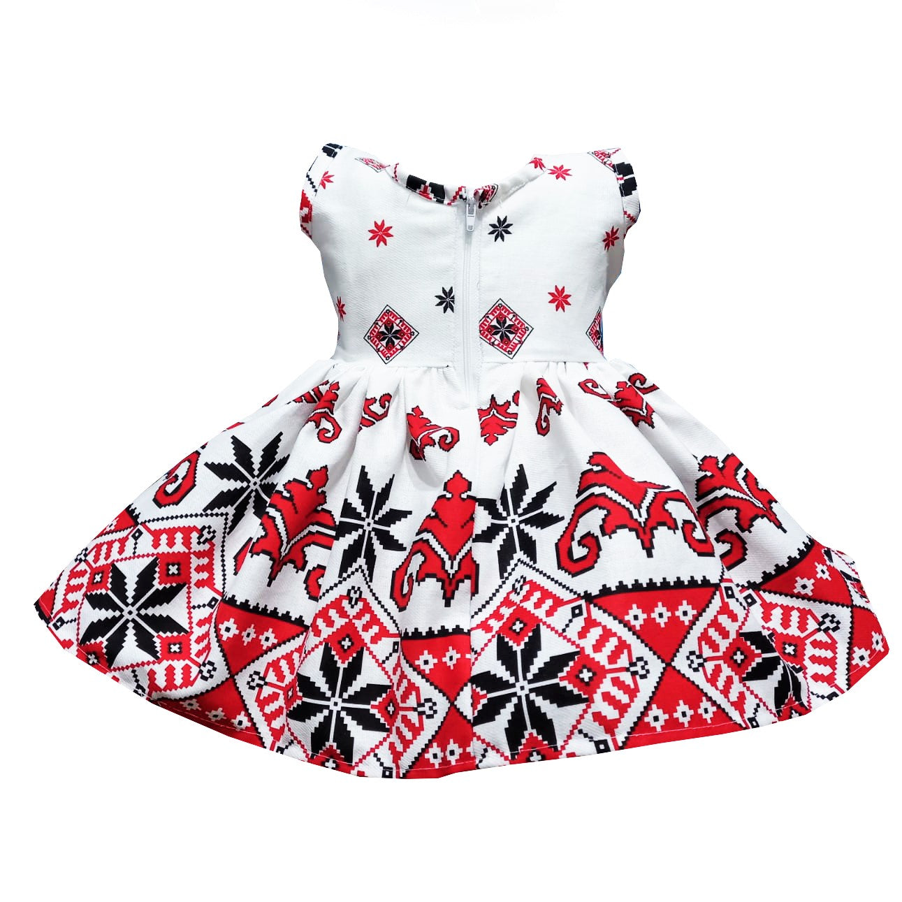 Rochie de vară din bumbac – imprimeu tradițional Ardeal, multicoloră, MCF