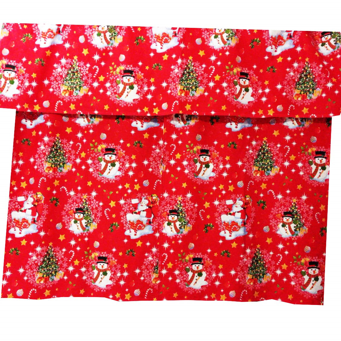 Perdea de bumbac om de zapada craciun MCF