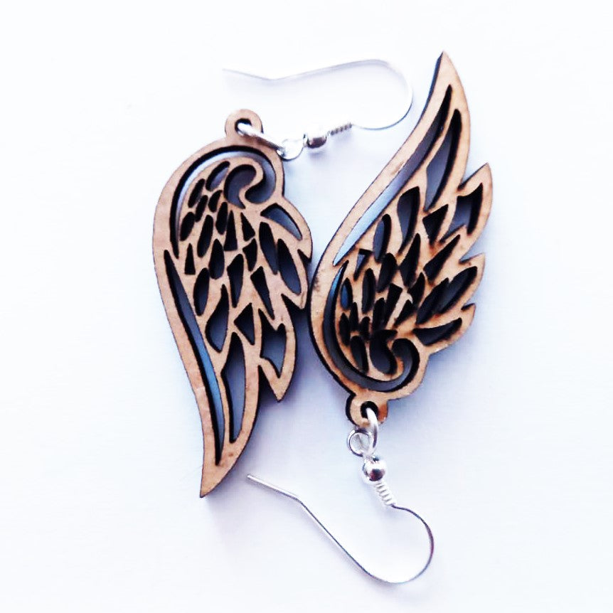 MCF Jasmin wood and silver earrings
