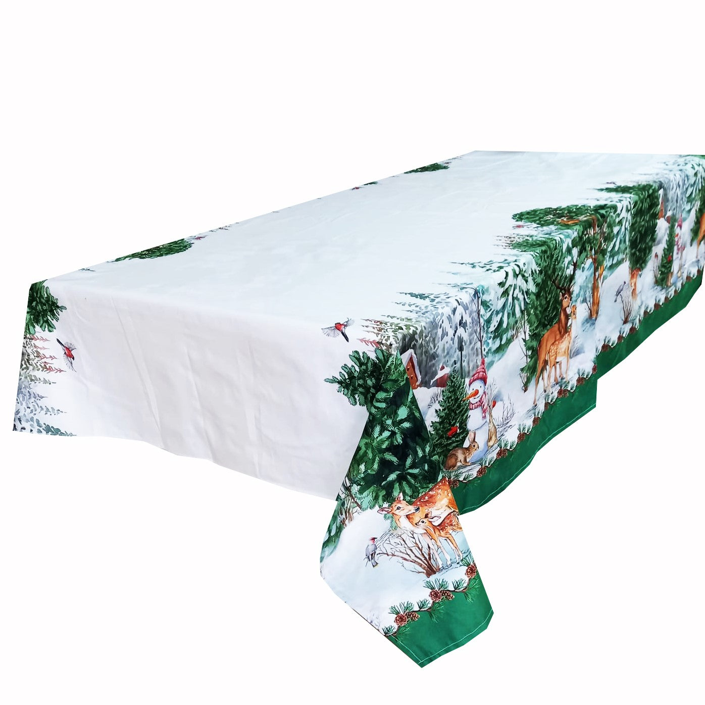 Față de masă „Animalele Pădurii” – bumbac de calitate, imprimeu tematic natură