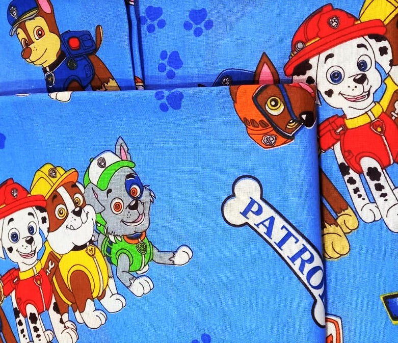 Lenjerie de pat pentru copii „Patrula Căţelușilor” – MCF, material textil de calitate