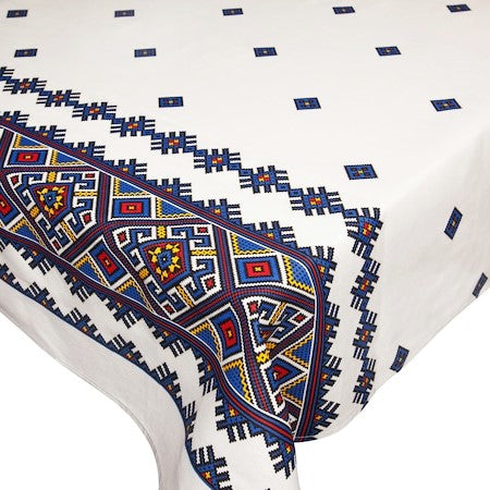 Set 8 piese Perdea fata de masa si 6 servete MCF Traditional Dobrogea