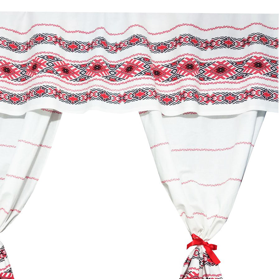 Set 8 piese perdea fata de masa si 6 servete MCF Traditional Oltenia