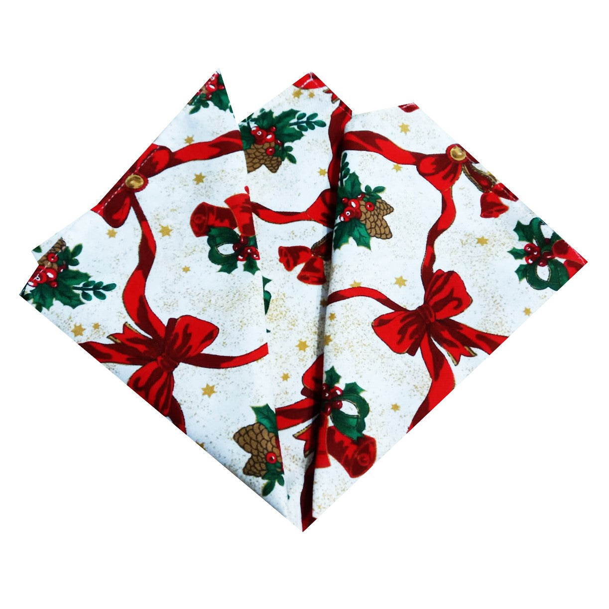 Set 8 piese perdea fata de masa si 6 servete MCF Clopotei de Craciun