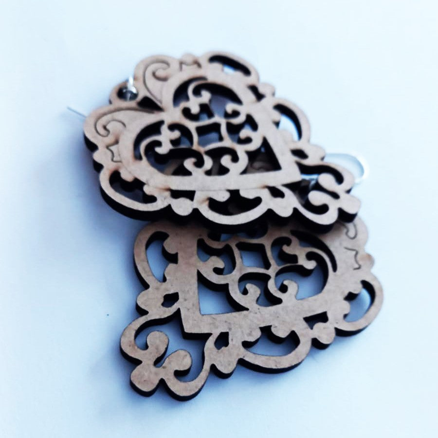 MCF Jasmin wood and silver earrings