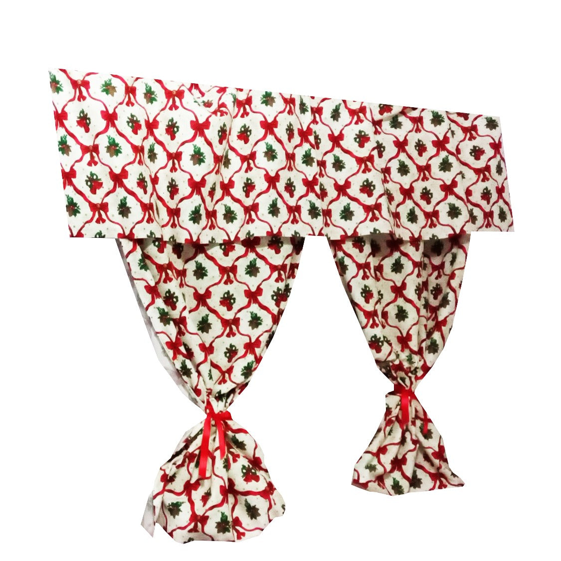 Perdea de bumbac clopotei de craciun MCF